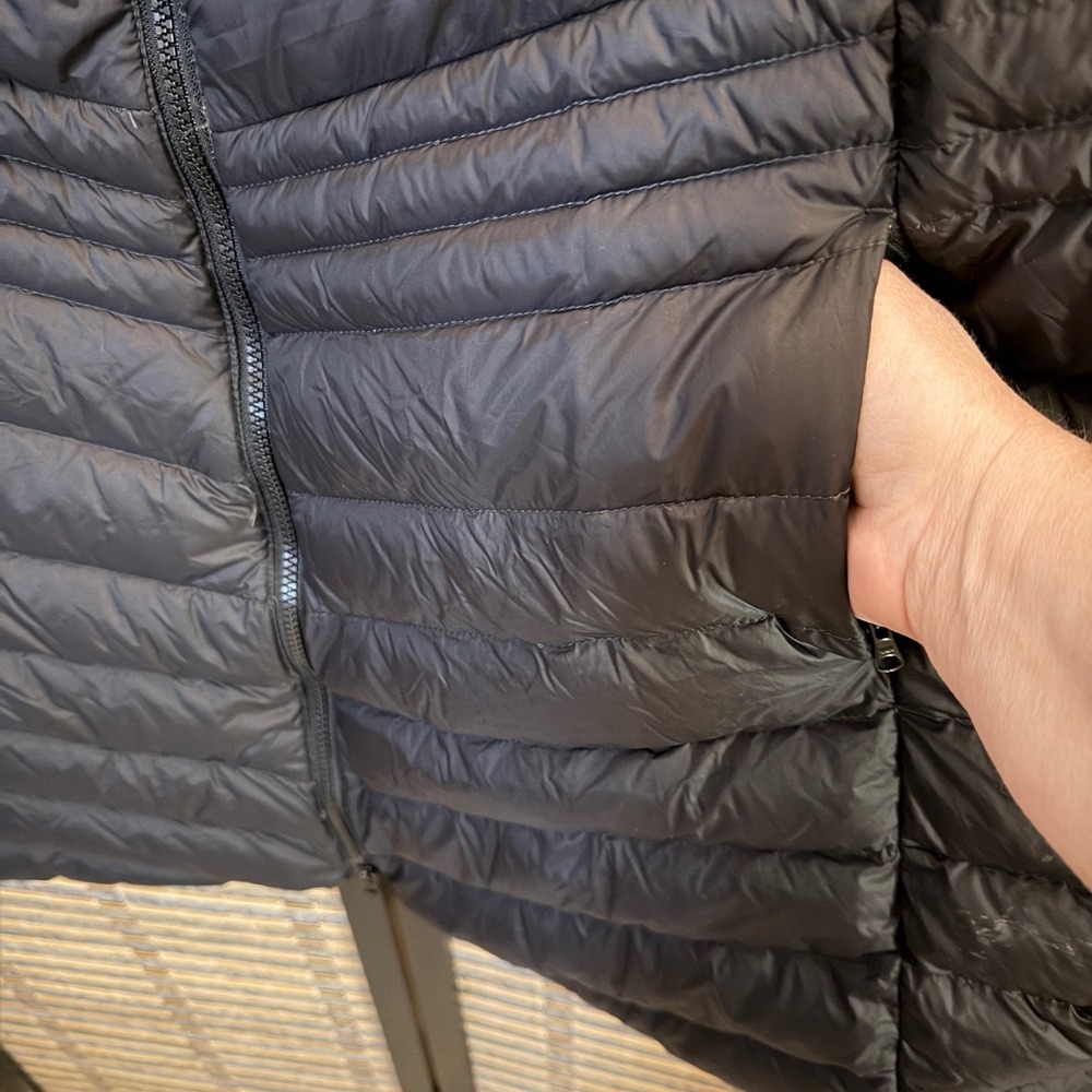 Lands' End Puffer Vest Women 3X Black Down Filled Quilted Full Zip Sleeveless - Picture 3 of 6